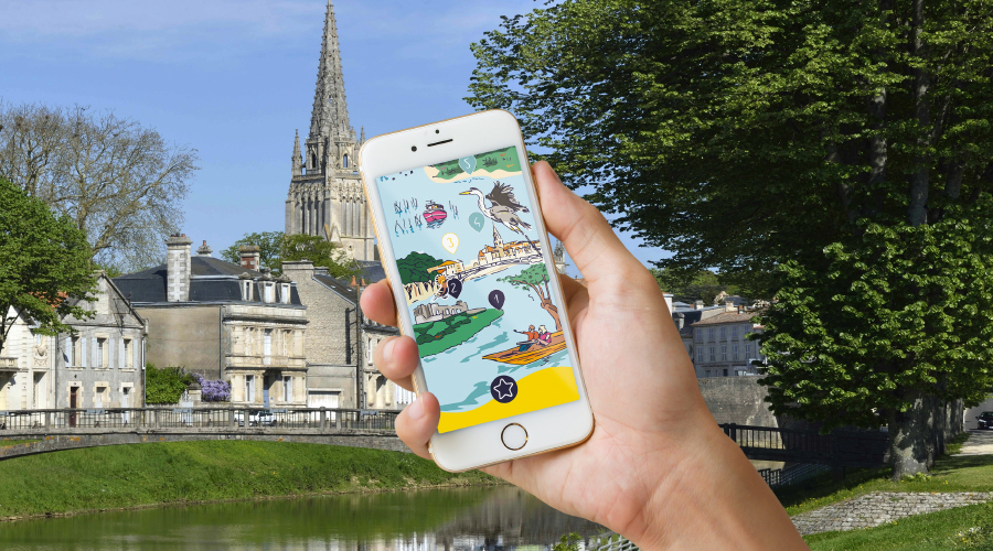 Avec votre smarphone et Baludik, découvrez le sud Vendée à partir du gite de la Gravée à Saint Michel le Cloucq