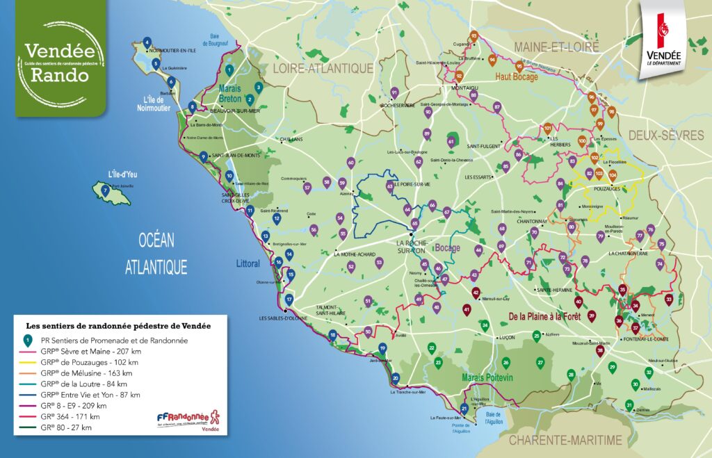 Sentiers de randonnée pédestre en Vendée ! De quoi répondre à vos envies d'activités gratuites